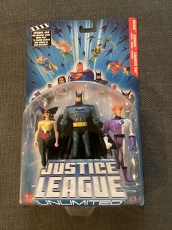 Dc Justice League Unlimited BATMAN / HAWKGIRL / ELONGATED MAN 3pack