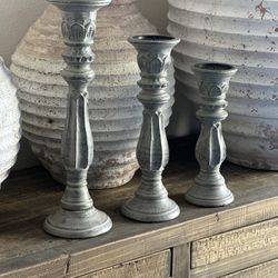 Candle Holders  Set Of Three
