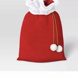 Santas Gift Bag.  Extra Large  Red Velvet Bag 