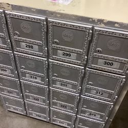 Metal Mailbox Unit – 16 Cubbies – No Keys