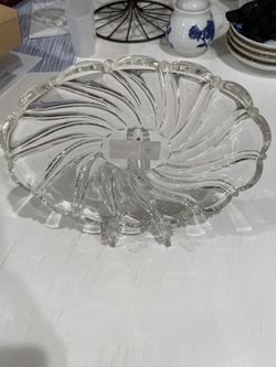 Mikasa Peppermint Clear Sweet Dish 9 1/2