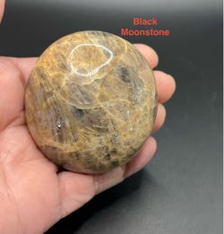 Black Moonstone Palm Stone from Madagascar 159.4g