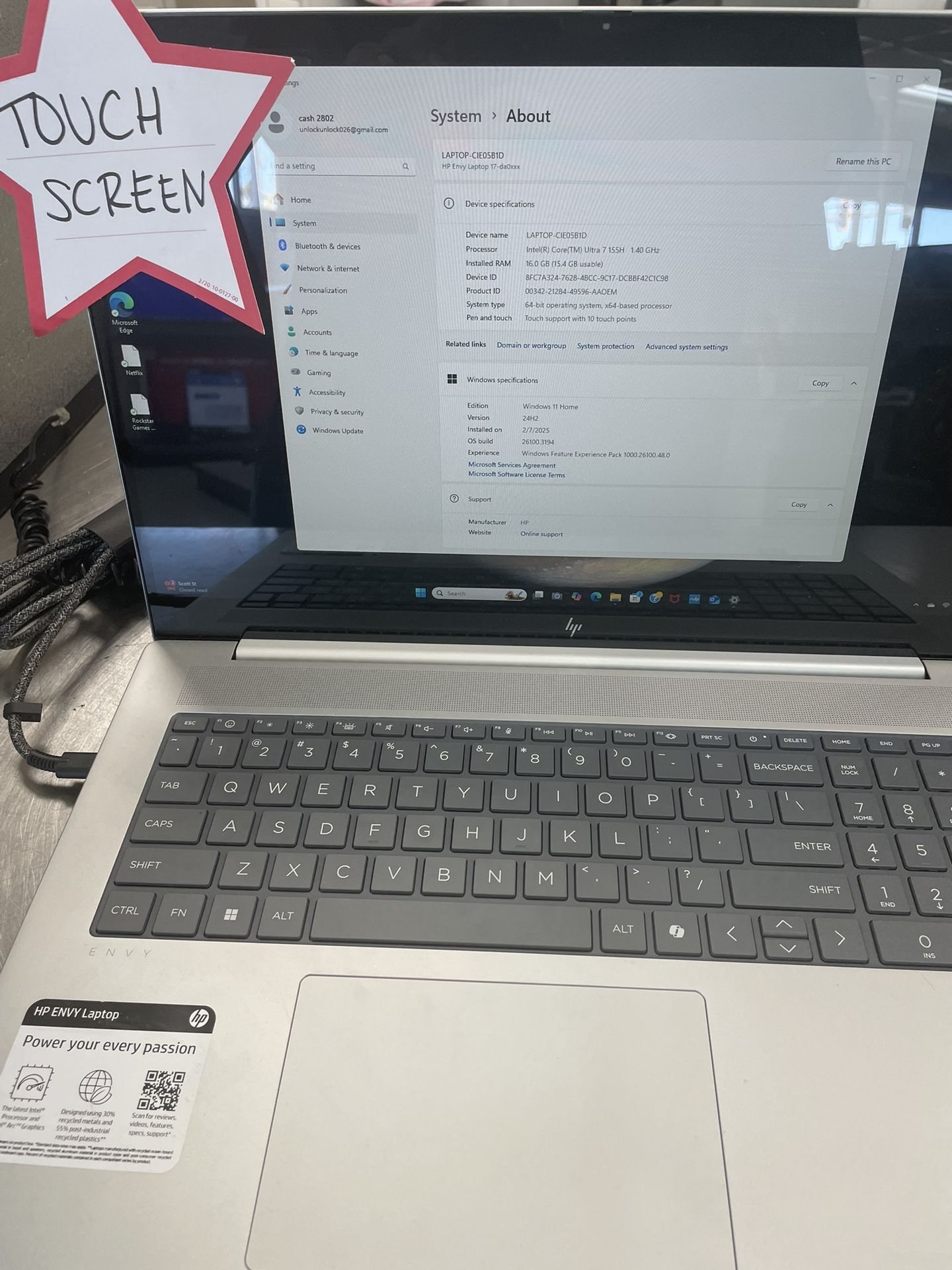 Hewlett Packard ENVY Laptop