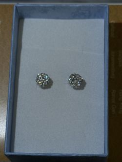 925 Silver Honeycomb Style Earrings 