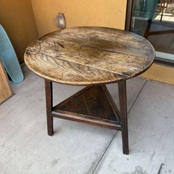 Antique 18th Century Oak Cricket Table 