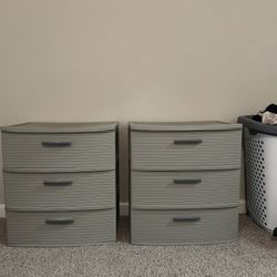 3 Drawer Dressers Set Of 2 Plastic Grey
