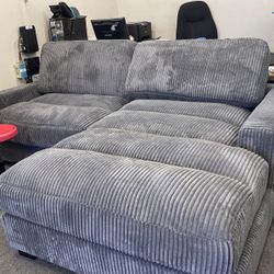 New 90x66 Corduroy Sectional Couch / Free Delivery