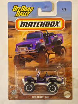 MATCHBOX # 4 OF 6 . OFF ROAD RALLY SERIES . 1976 INTERNATIONAL SCOUT 4X4 .