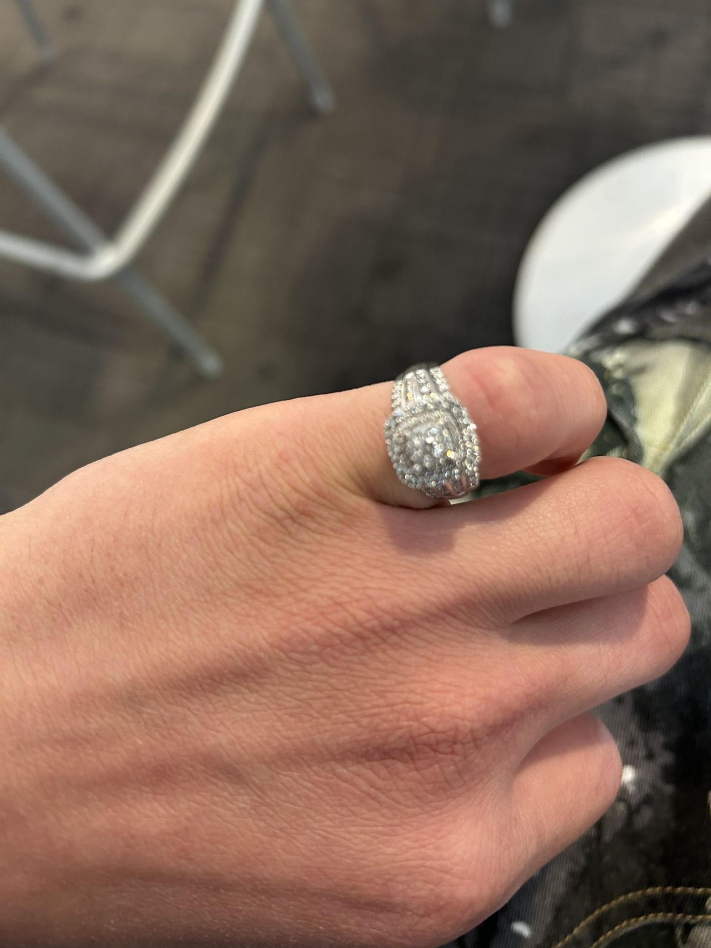 1 Ct Diamond Ring 10k White Gold