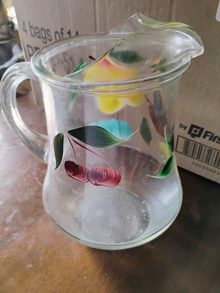 Antique Glassware Hand painted
