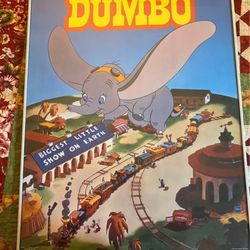 1941 Framed Disney Dumbo Reproduction Poster