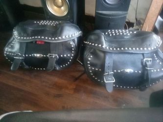 Real leather Harley-Davidson brand saddlebags