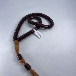33 BEADS, Old Ottoman Similar, Cherry Color MISBAHA TASBIH 9x11mmsqueezing amber