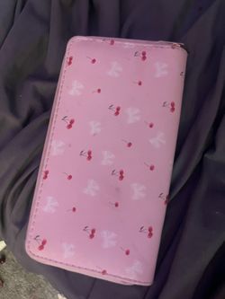 Cherry/ bow wallet