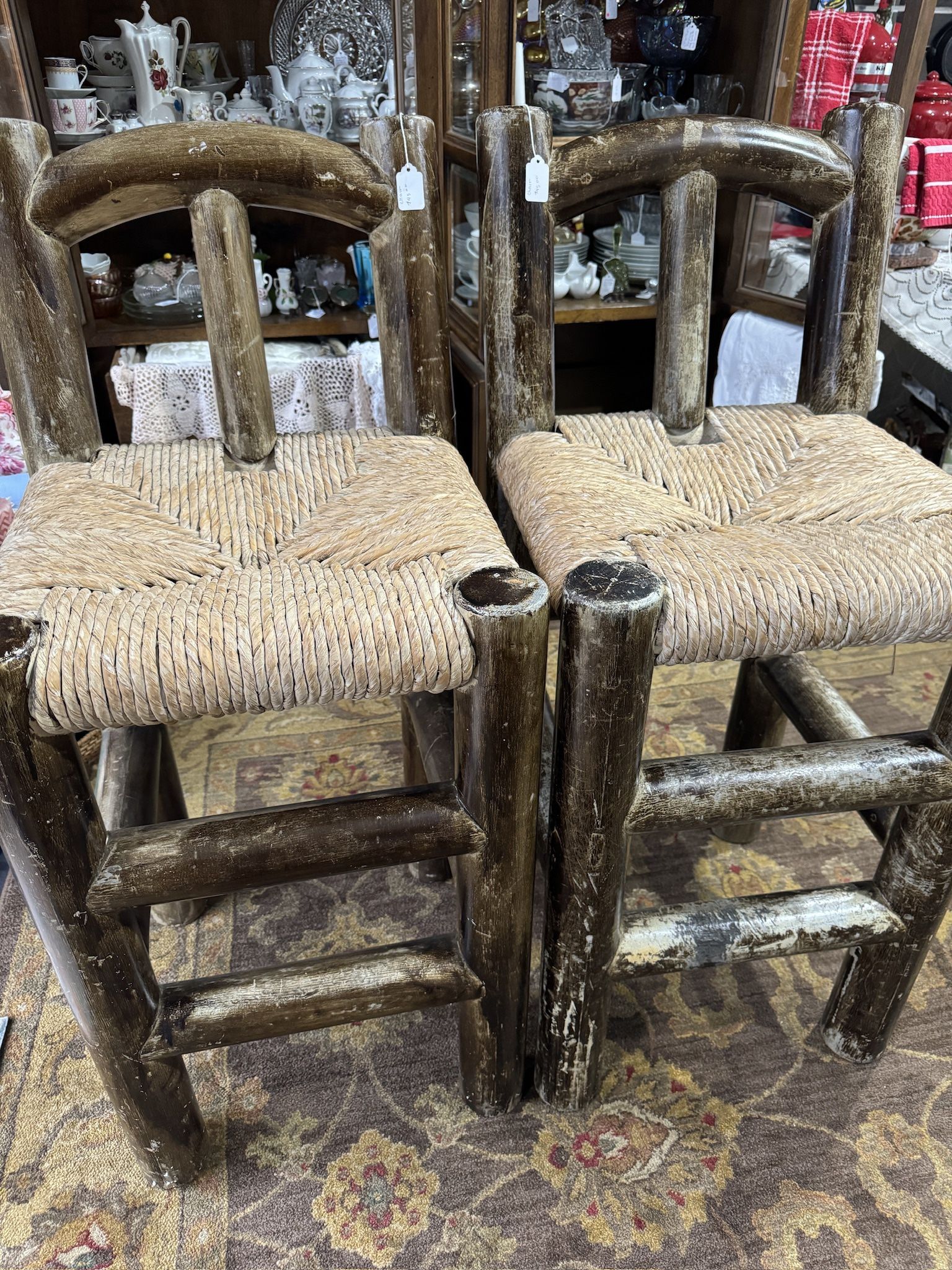 Two “Paul Bunyan” Style Tall Chairs