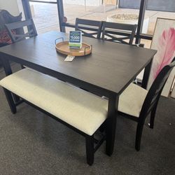 Dining Table 4 Chairs And Bench 