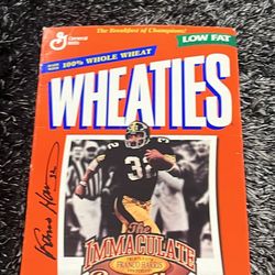 Franco Harris Steelers Signed / Autographed Wheaties Cut Out