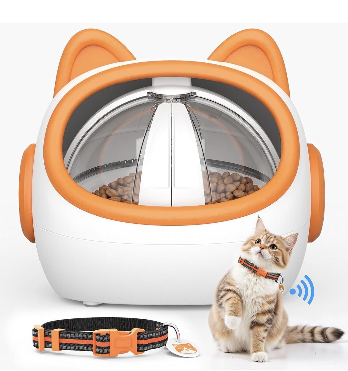 Smart RFID Cat Feeder with Collar Sensor – Automatic Multi-Cat Feeder 