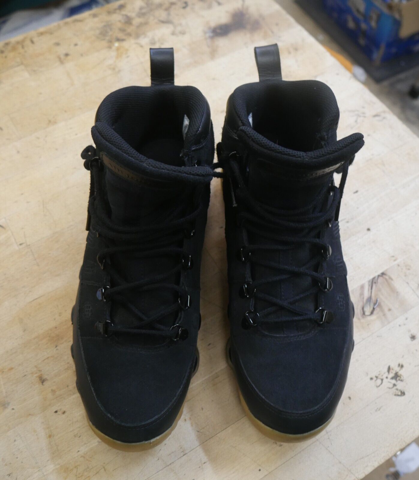 Nike Air Jordan 9 Retro Size 10 Boot NRG Black Gum AR4491-025 PRE OWNED. NO BOX. HAVE SOME STRATCHES.