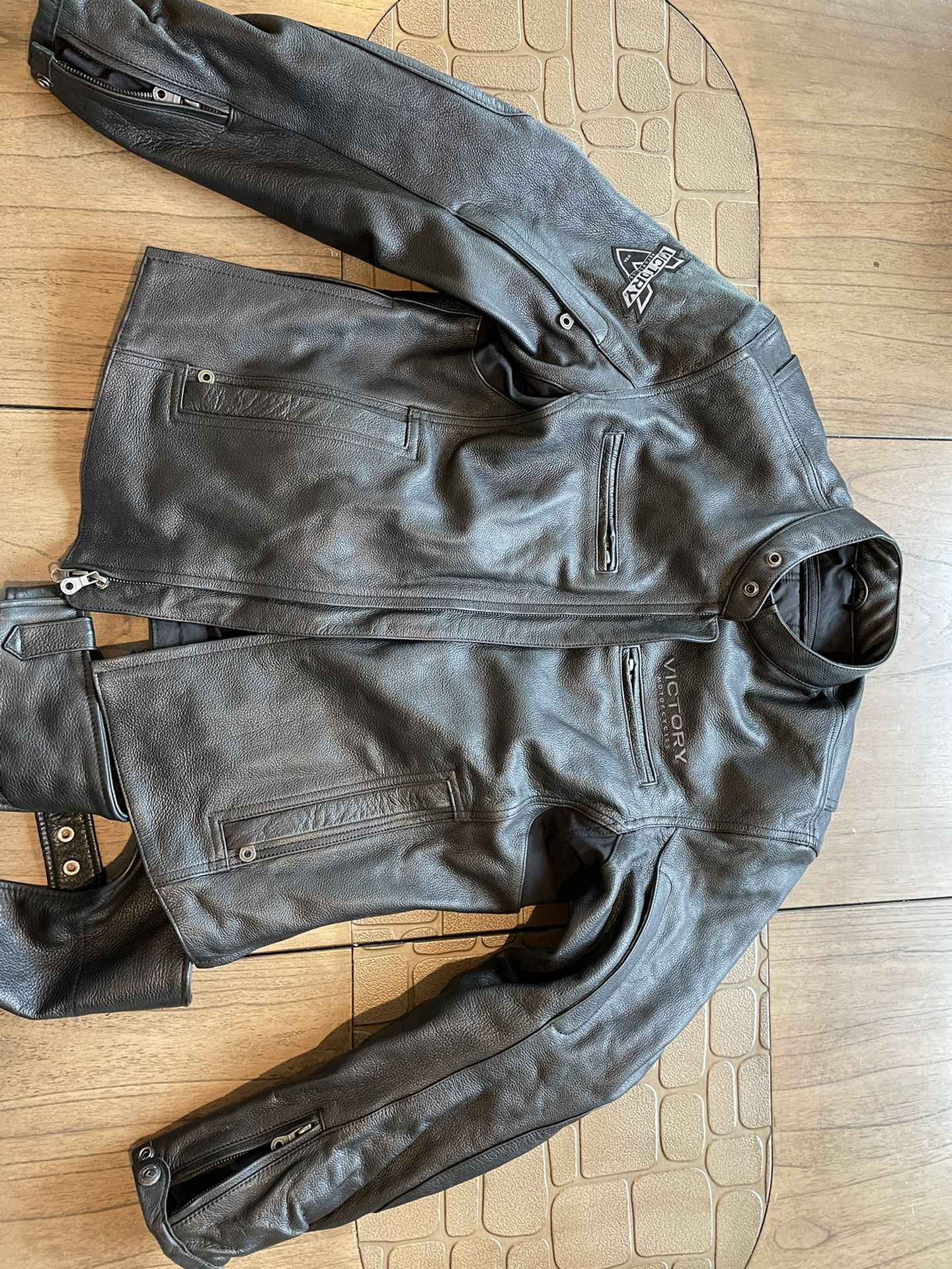 Genuine victory Motorcycle Jacket And Chaps Mens Medium