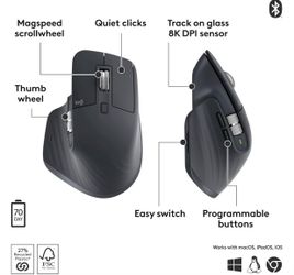Logitech MX Master 3 Bluetooth Edition Wireless Mouse
