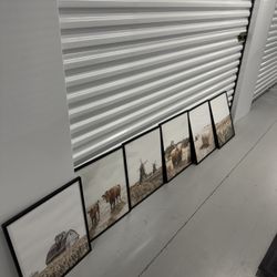 Six Farm House Canvas Print Black Frame, 16x20)