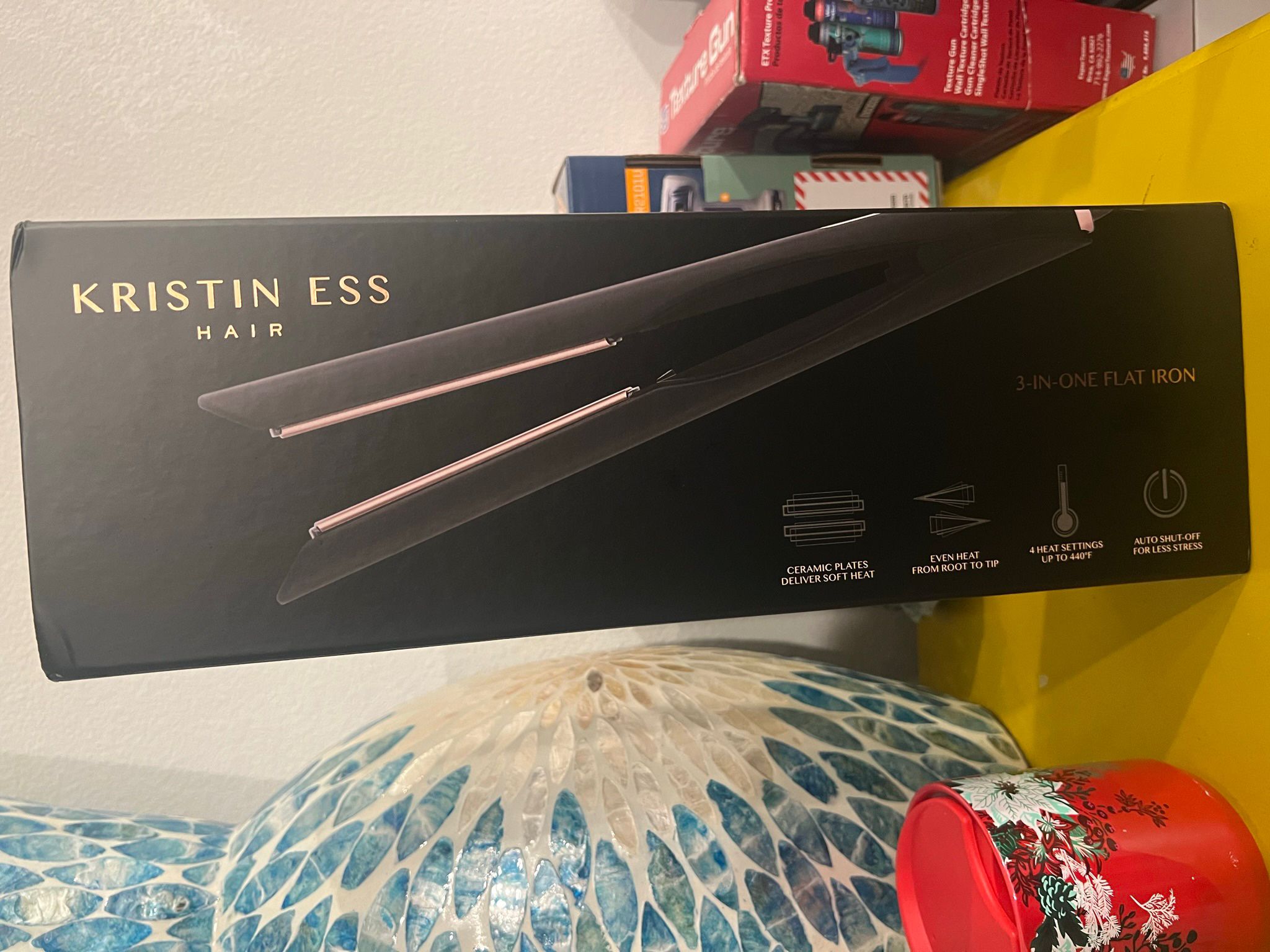 NEW IN BOX Kristin Ess Hair 3-In-One Ceramic Flat Iron for Straightening, Waving + Curling, Soft Heat Technology for Smoothing + Frizz Control