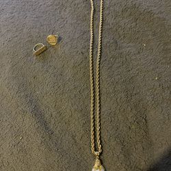 10k Gold Chain And Pendant Only 