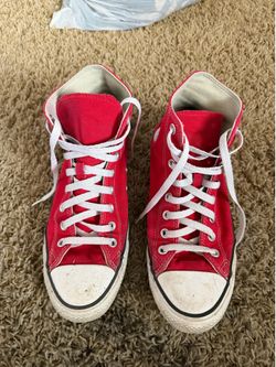 Red converse high top 9M