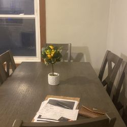 4chair Grey Dining Table 