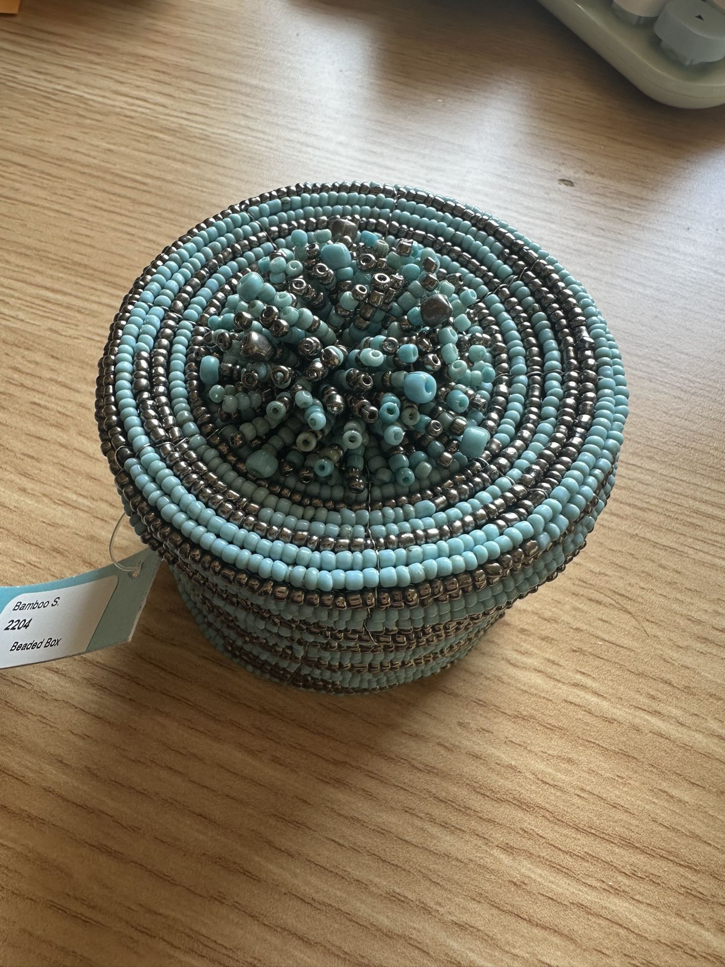 Beaded Box / Candle Holder
