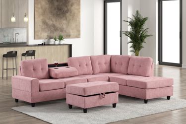 Reversible Sectional + Ottoman  
