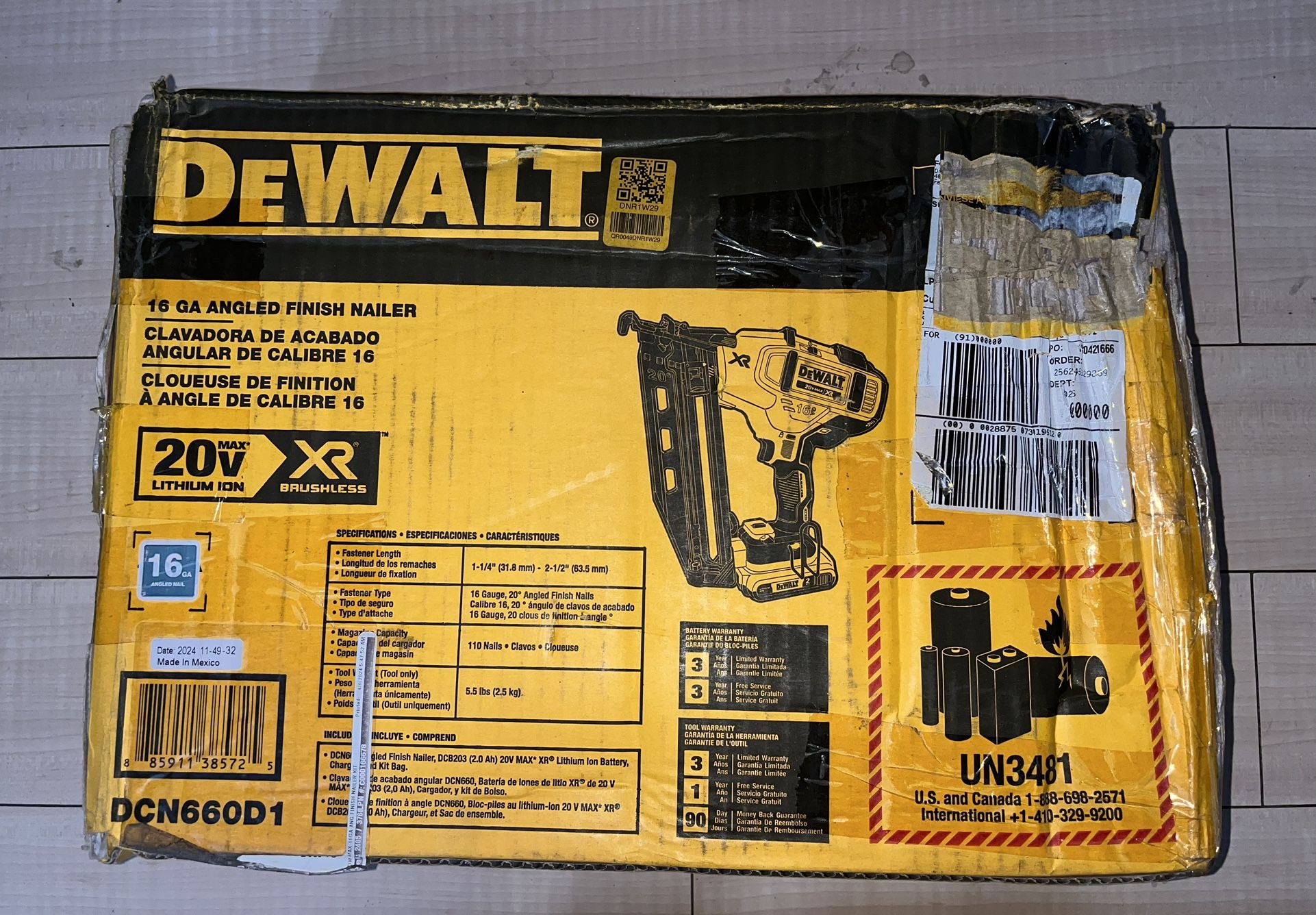POWERFUL 16 GA ANGLED FINISHED NAILER 