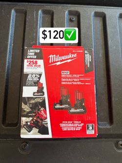 M12 12-Volt Lithium-Ion XC High Output 5 Ah Battery (2-Pack)