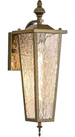 New Unique 16.7”Outdoor Wall Light Fixture Vintage Gold Waterproof Exterior Lantern Sconce E26