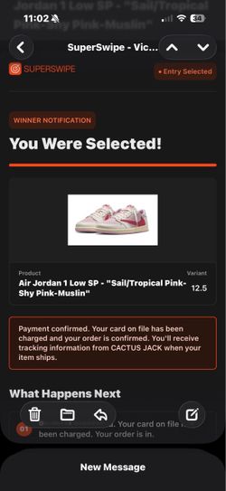Air Jordan 1 Low Travis scott Tropical Pink Size 12.5