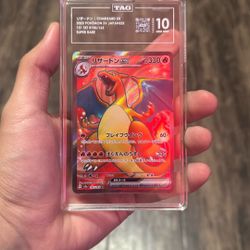 TAG 10 JAPANESE 151 CHARIZARD EX SUPER RARE #185
