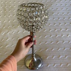 Acrylic Crystal Goblet Candle Holder