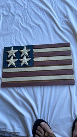 Rustic Wooden American Flag Wall Decor