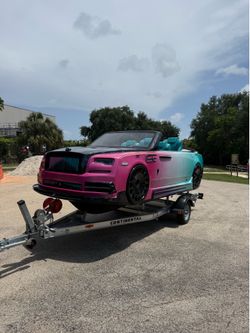 Jetcar complete rolls Royce with trailer