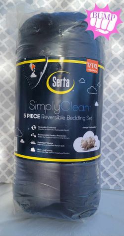 Simply Clean Reversible Bed in a Bag - Serta - Twin Black (**NEW**) 