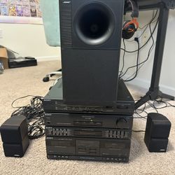 BOSE Acoustimass 5 Series II (Cube Array Speakers Included) + SONY HST-D10 Stereo Deck Receiver