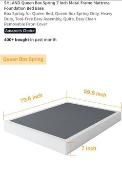 SHLAND Queen Box Spring 7 Inch Metal Frame