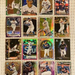 New York Mets 16 Card Baseball Lot! Rookies, Prospects, Refractors, Parallels, Case Hits, Short Prints, Variations & More!