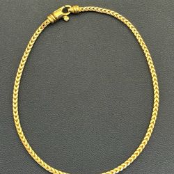 10k yellow gold Franco bracelet 8.5" 2 mm width.