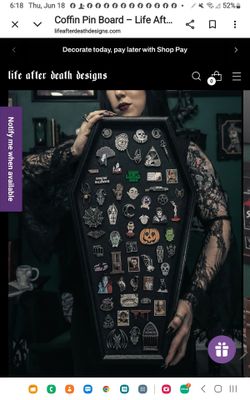 New LIFE AFTER DEATH Goth  SOLD OUT TEAK COFFIN