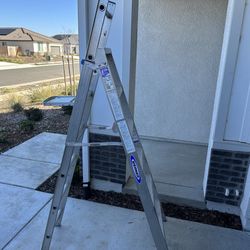 Werner Aluminum Made In USA Step And Extension Ladder 