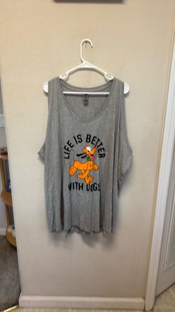 Instant Message Disney Women’s 3X Plus Pluto Tank Top