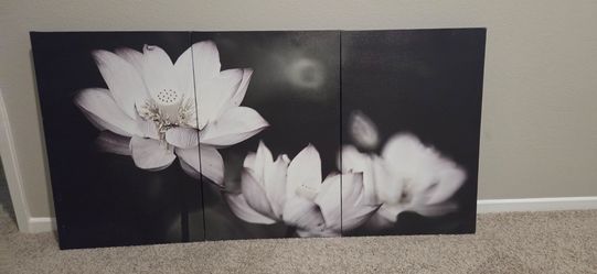 Lotus 3 piece wall art
