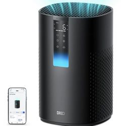 Dreo HEPA Air Purifier for Large Room up to 1600 sq.ft/2h, Smart Purificador for Allergies and Asthma, Remove 99.97% Pet Hair, 5-Stage Filter with PM2